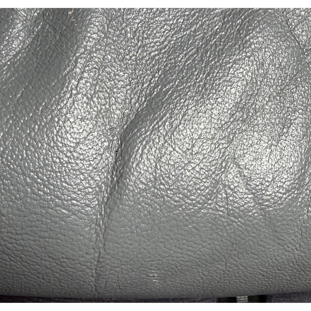 Vtg 80s‎ Gray Crossbody Bag Gold Hand Zipper Pull Gathered Retro Small - Picture 7 of 10